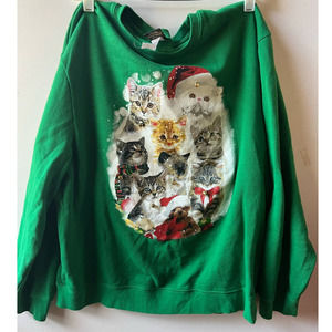 Christmas Kittens Woman's sweatshirt size XXL